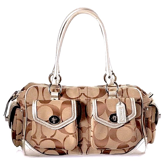 バッグ Vintage Coach Gallery Pocket Satchel Bag Coach gallery pocket satchel - Gem